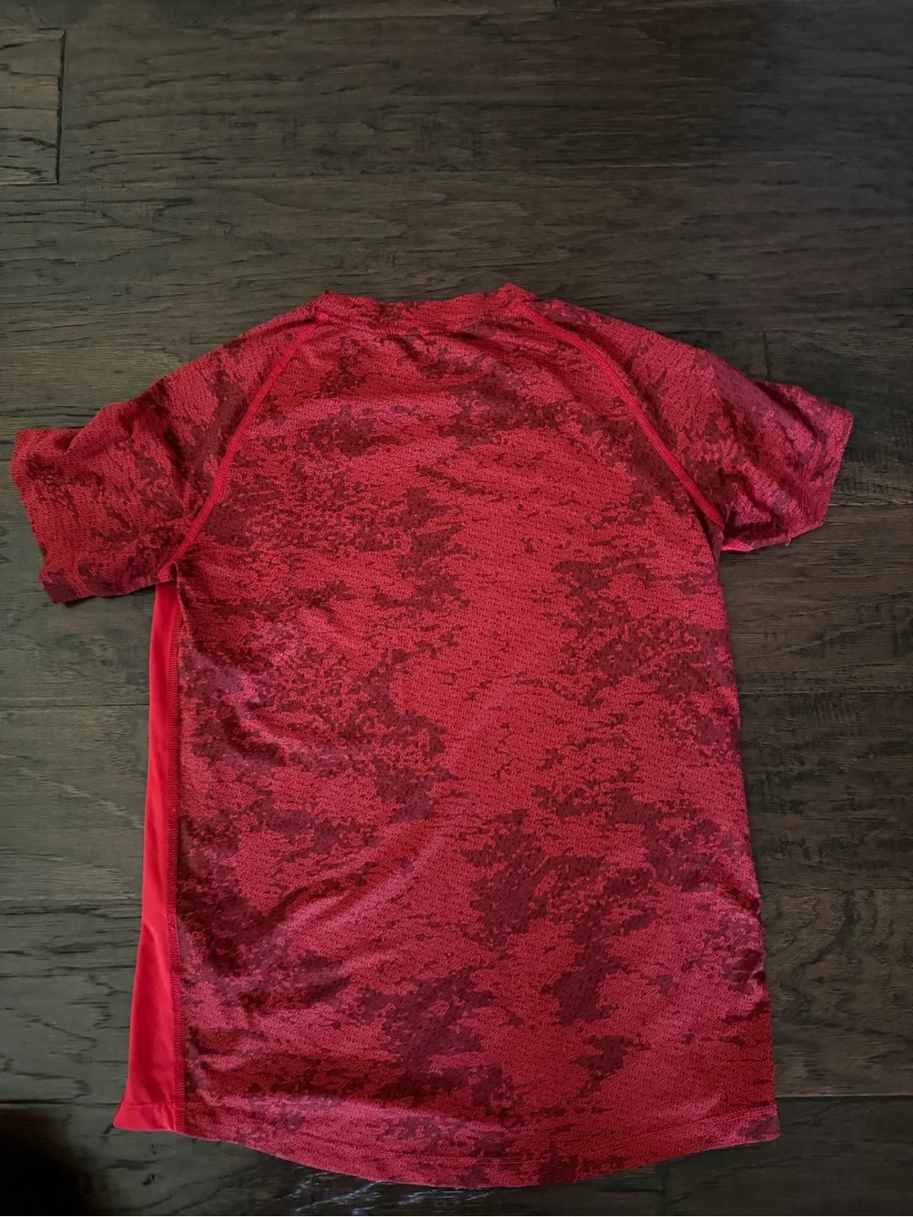 Nike Red Short-Sleeve Performance Tee with White Swoosh